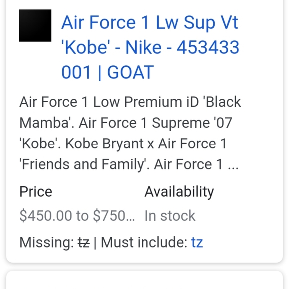 Kobe air Force 1 supreme low size 10.5